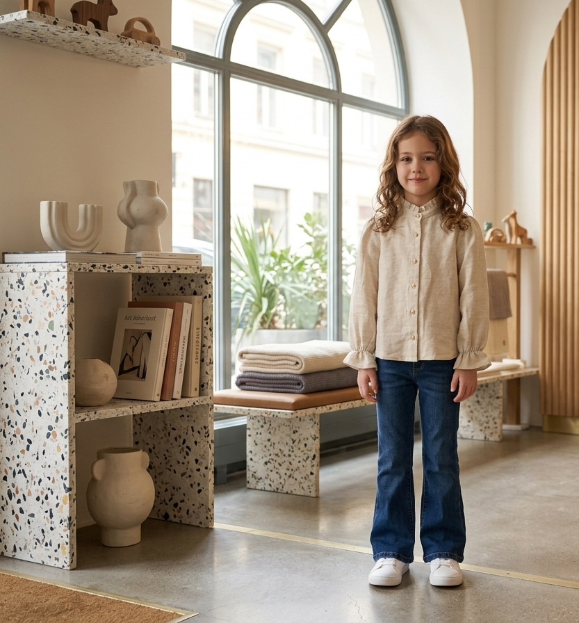Ruffled Collar Vintage-Inspired Blouse