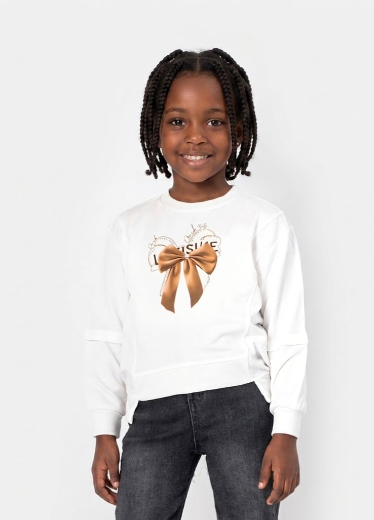 Stone Printed Sweatshirt - White