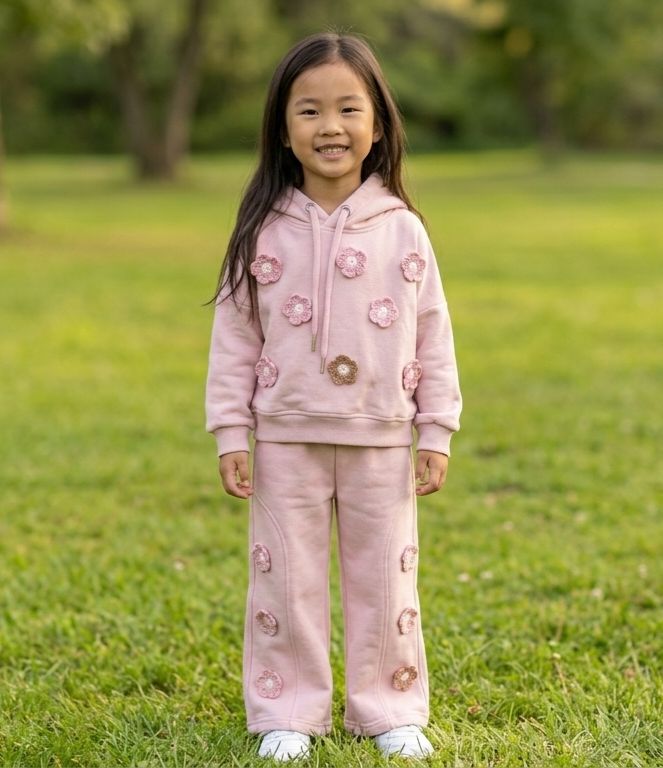Sweatshirt with Flowers Set