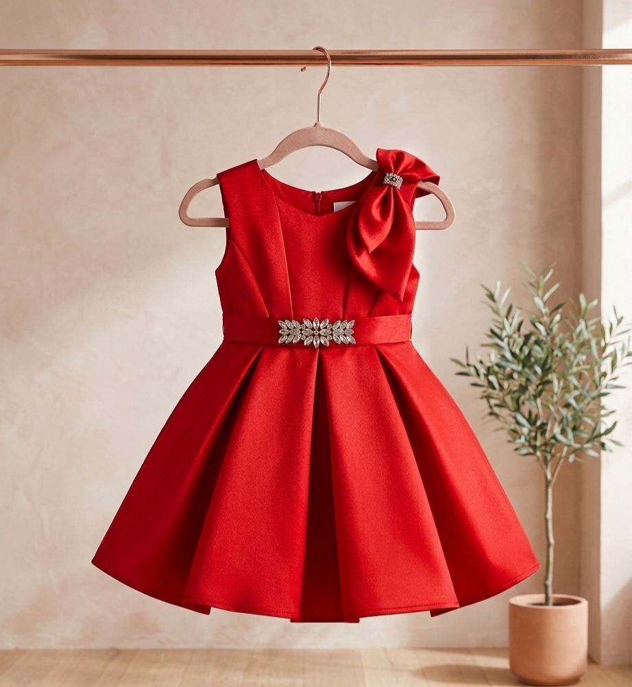 Ruby Bow Princess Dress