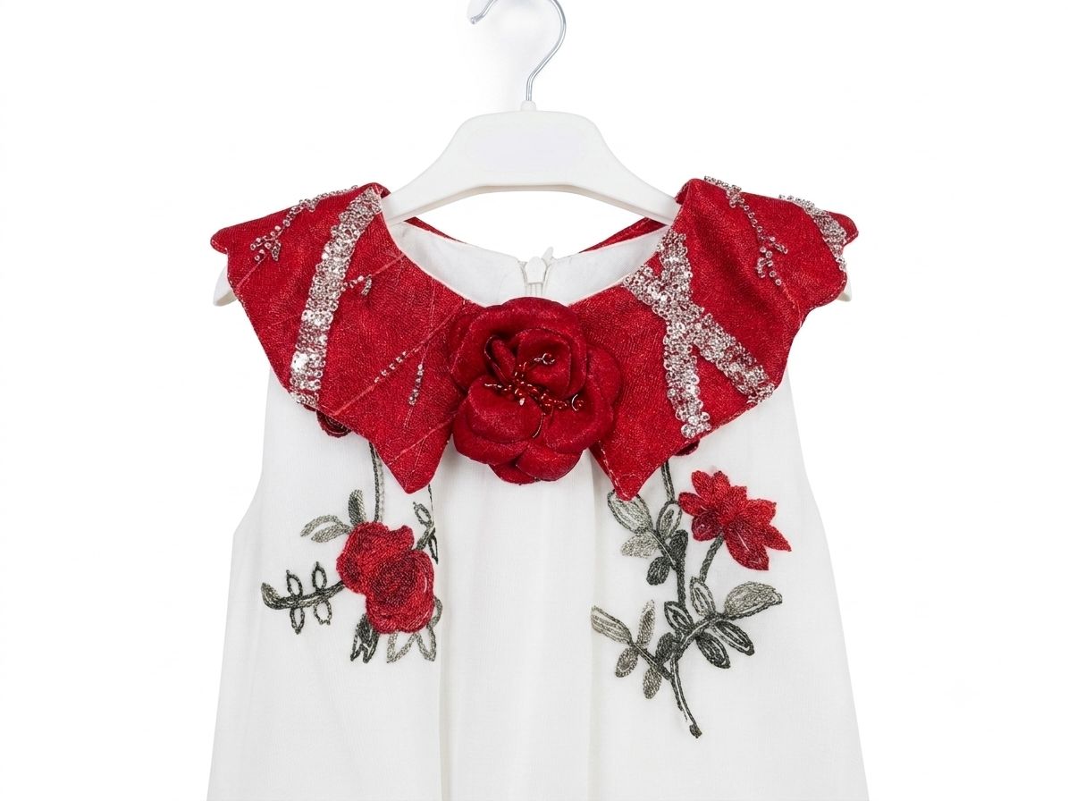 Crimson Rose Bubble Dress