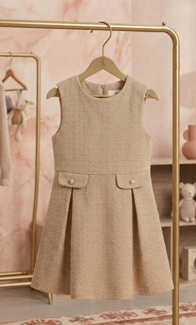 Classic Tweed Pinafore Jumper Dress