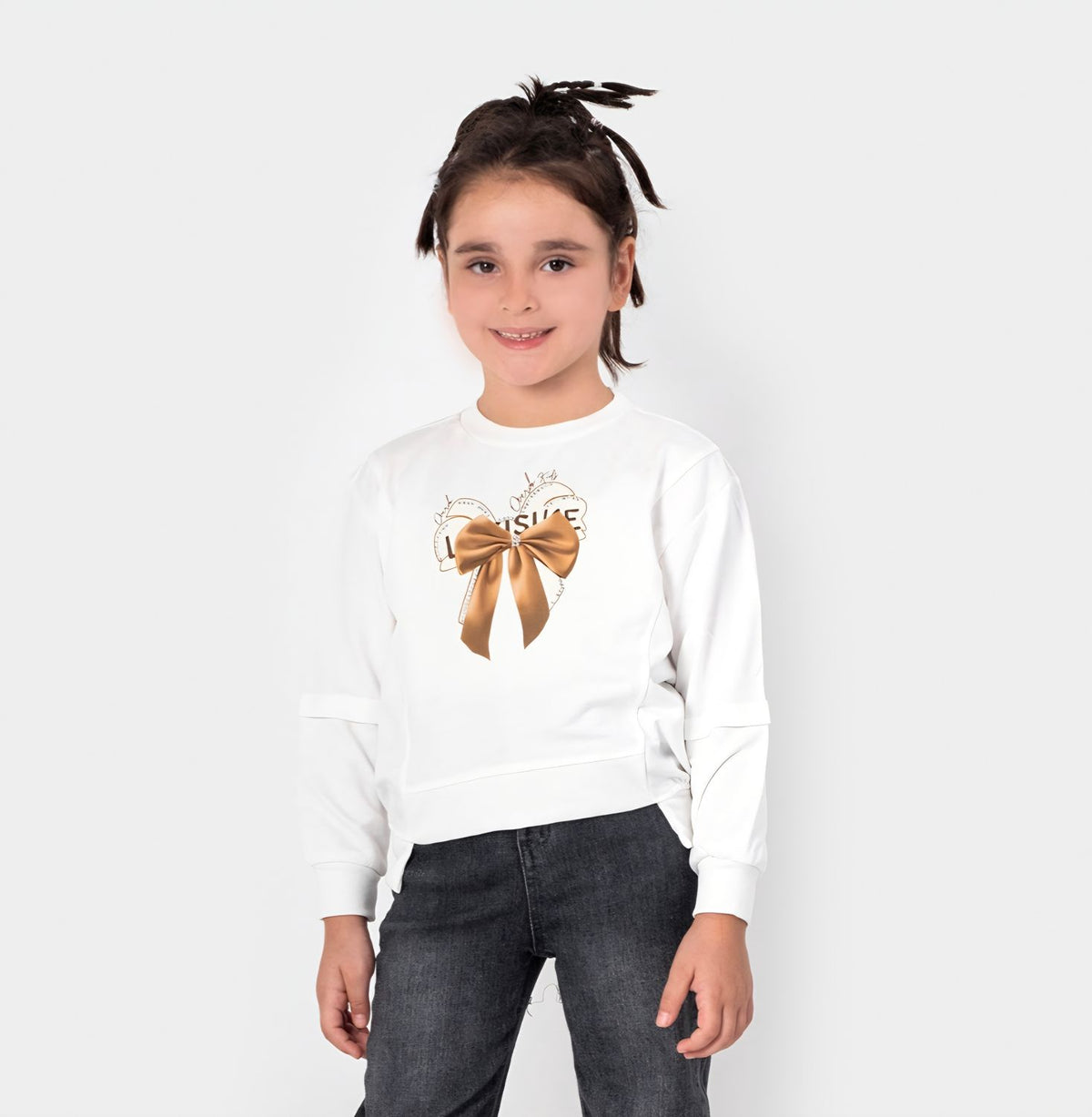 Stone Printed Sweatshirt - White