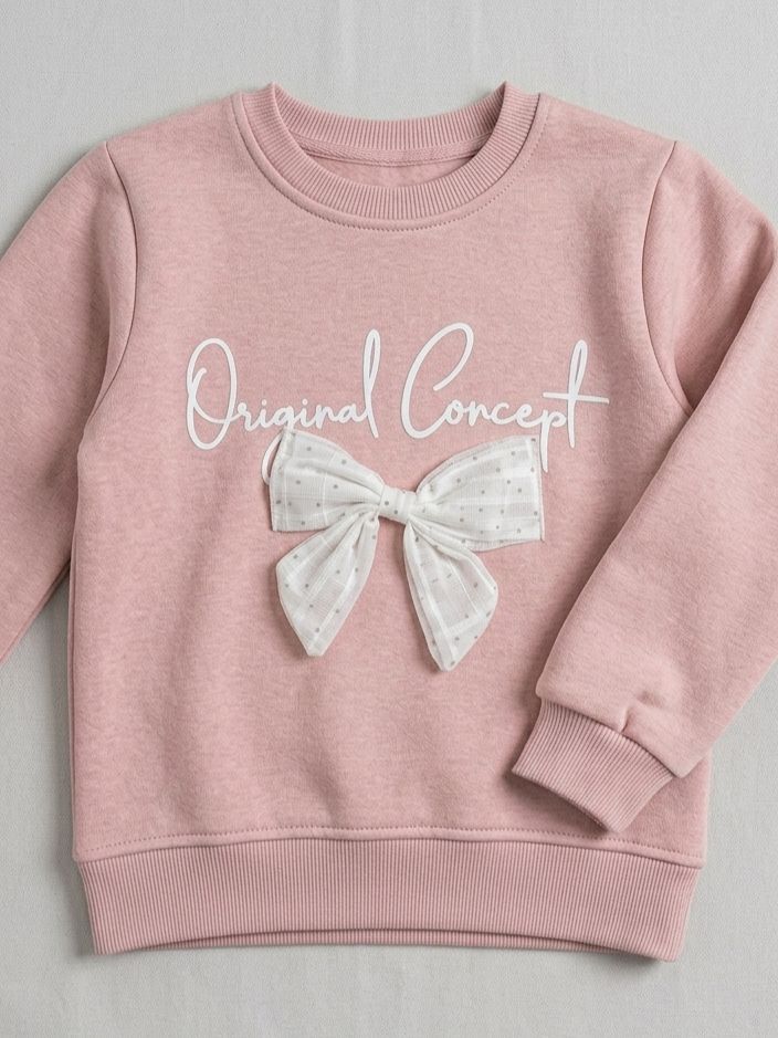 Sweatsuit Pink Bow Set