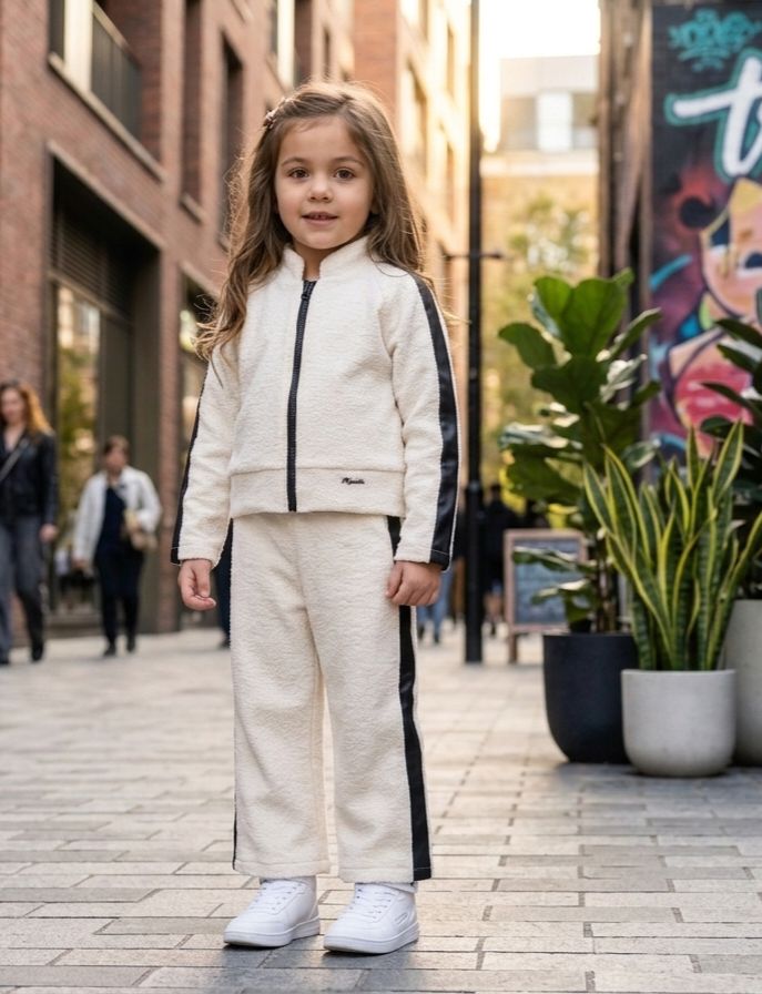 Monochrome Bloom Sweatsuit Set