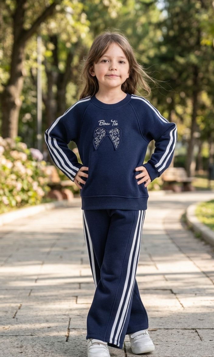 Navy Bow Sport Set