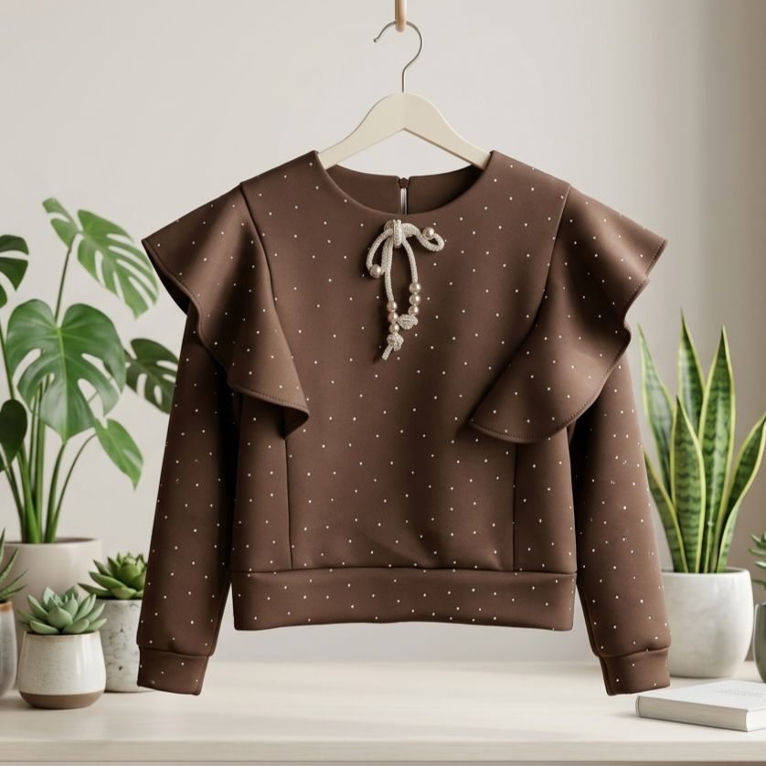 Espresso Sparkle Ruffle Set