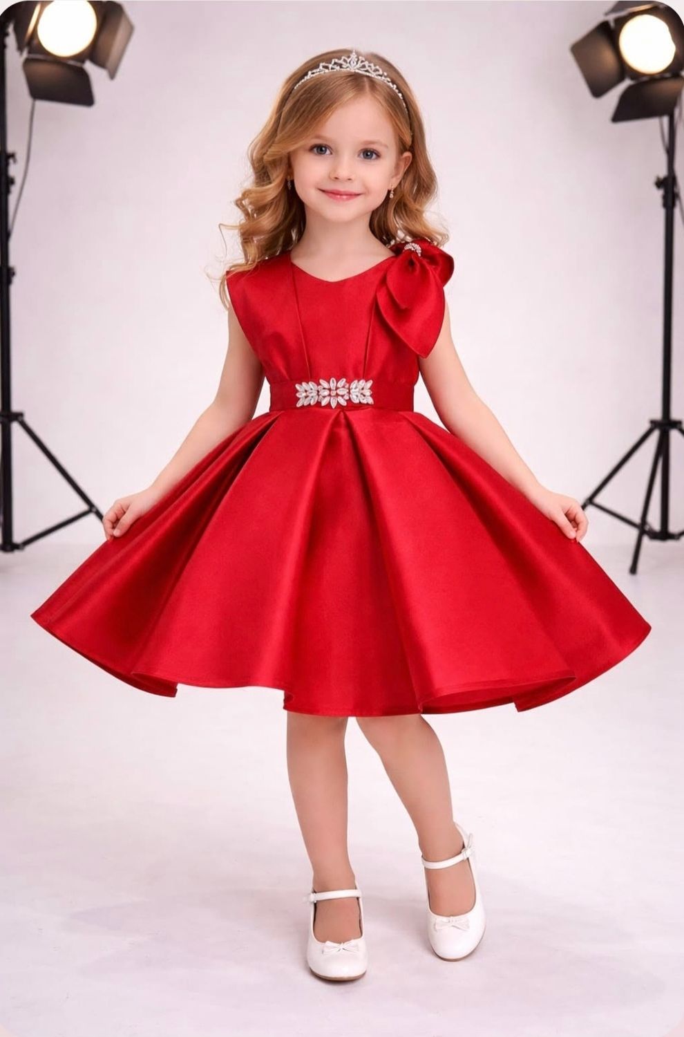 Ruby Bow Princess Dress