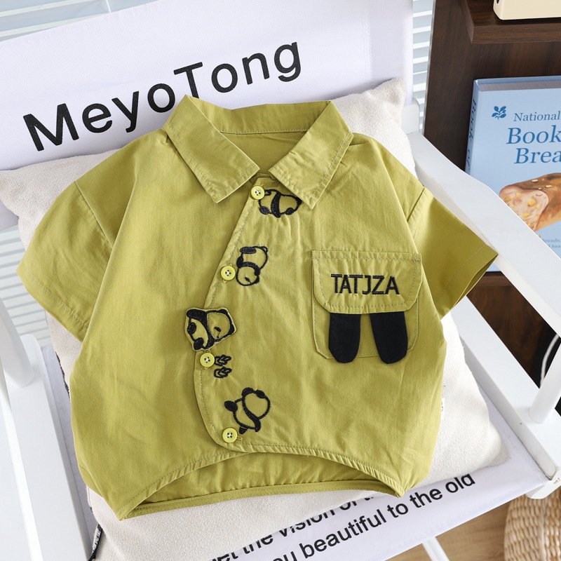 Boys’ Summer Outfit – Cartoon Shirt & Shorts (1–5Y) - Image 5