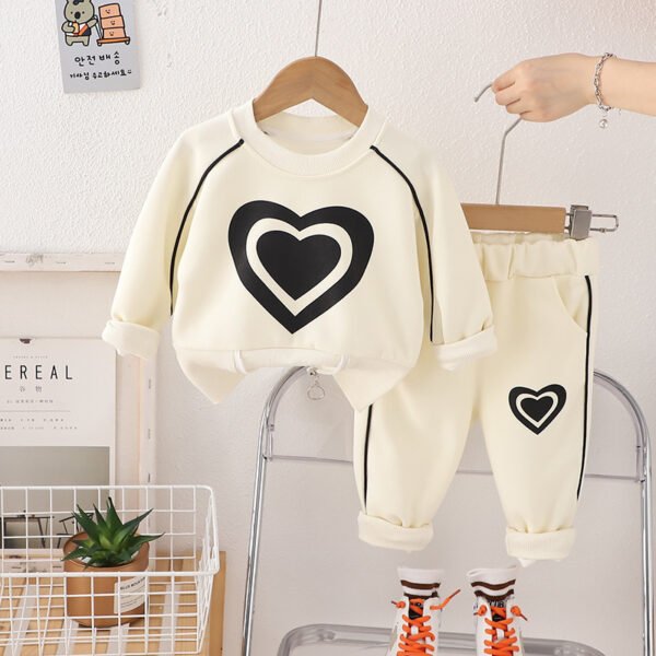 Girls’ Heart Fairy Outfit – Sweatshirt Set (1–2Y) - Image 2