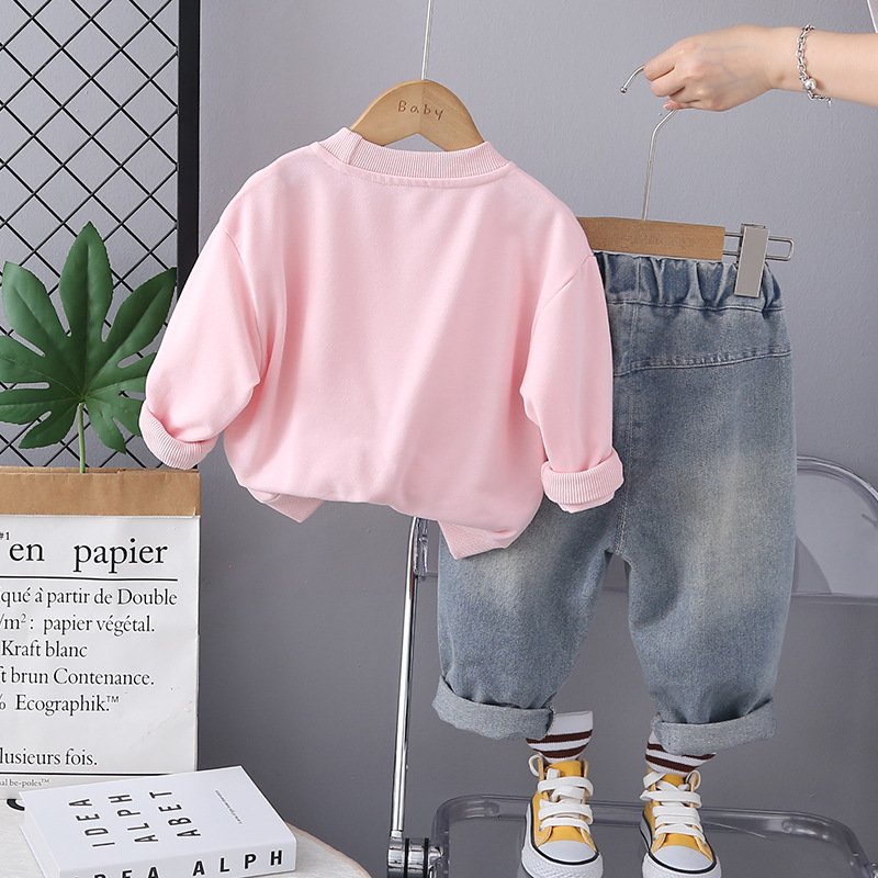 Girls’ Bear Outfit – Two-Piece Sweatshirt Set (2–7Y) - Image 3