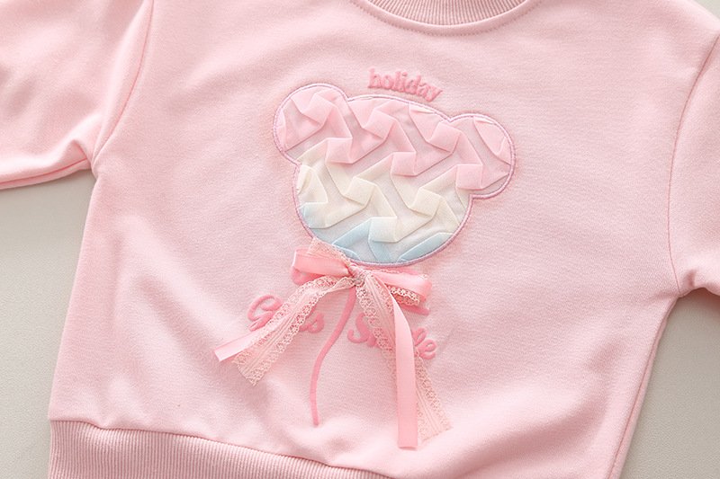 Girls’ Bear Outfit – Two-Piece Sweatshirt Set (2–7Y) - Image 6