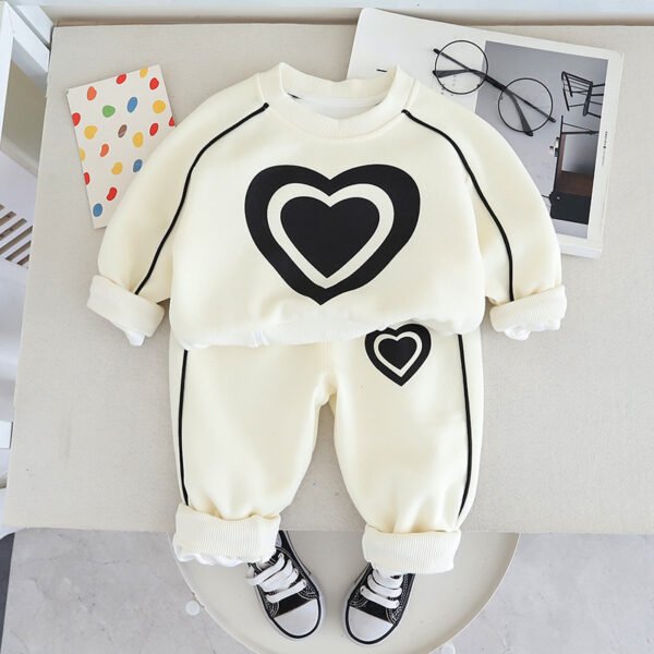 Girls’ Heart Fairy Outfit – Sweatshirt Set (1–2Y) - Image 3