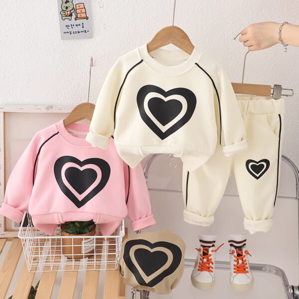 Girls’ Heart Fairy Outfit – Sweatshirt Set (1–2Y)