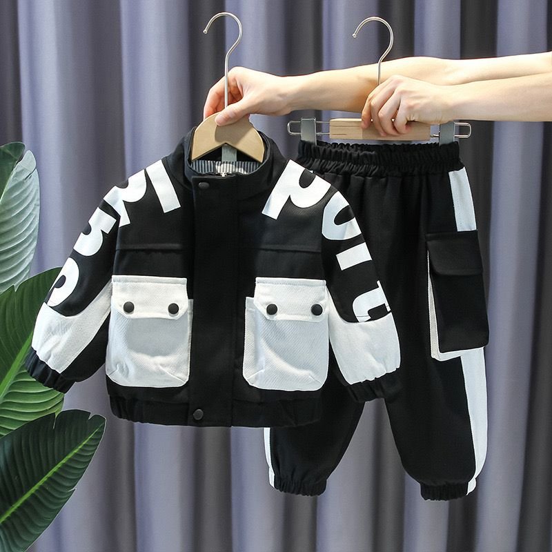 Boys’ Spring Outfit – Long-Sleeve Top & Pants (3–10Y) - Image 2