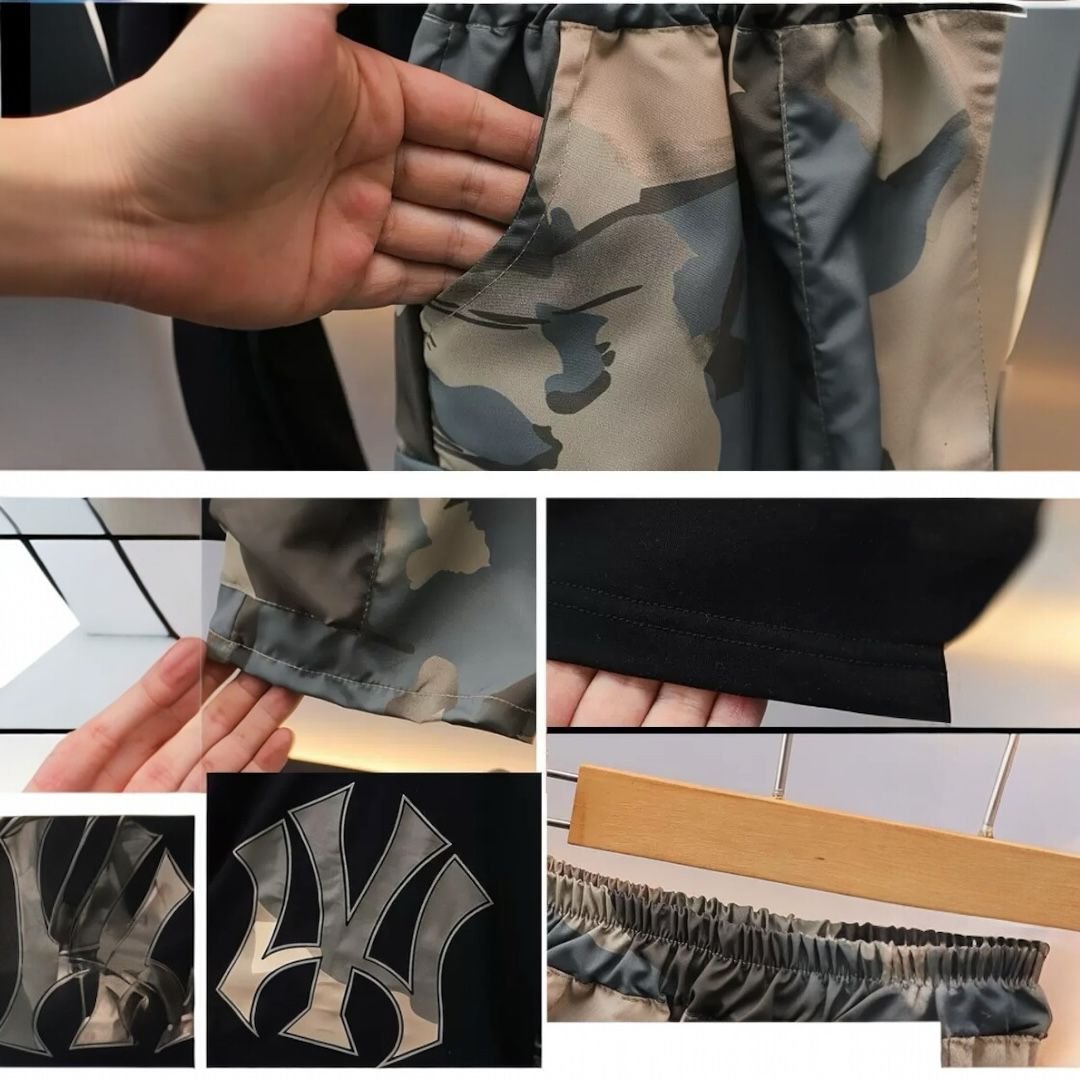 Boys’ Camo Outfit – Short-Sleeve Top & Shorts (6–9Y) - Image 5