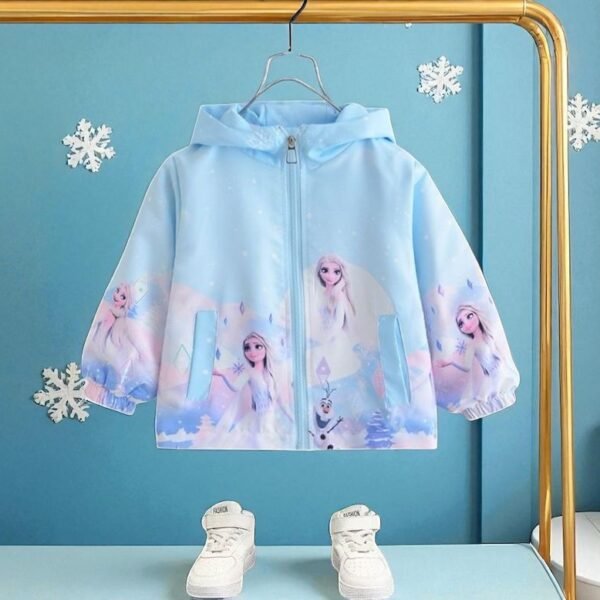 Girls’ Cartoon Windbreaker – Spring/Autumn Jacket (2–8Y)