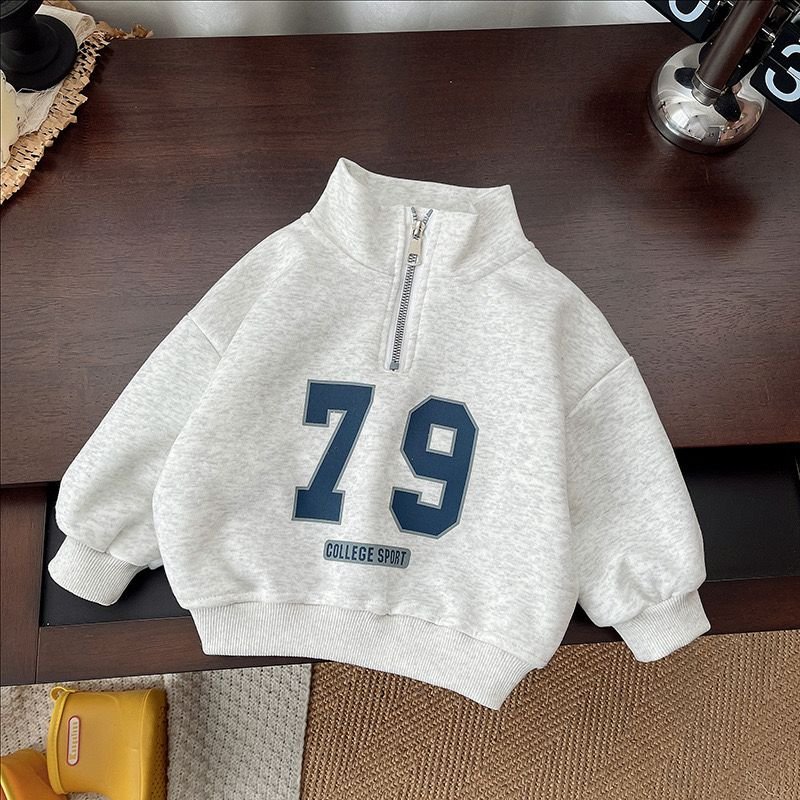 Boys’ Letter Print Outfit – Sweatshirt & Pants (1–6Y) - Image 4