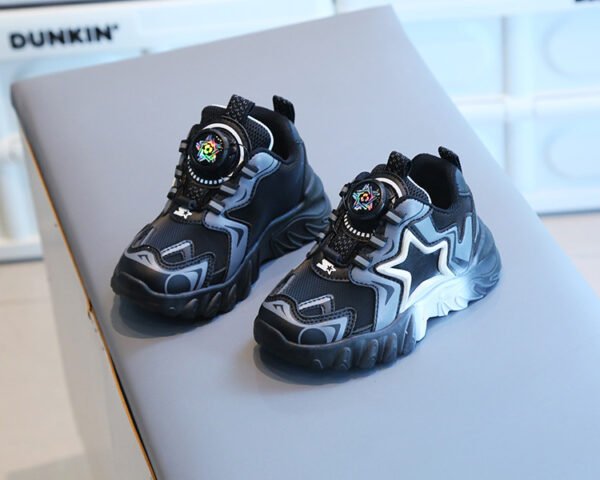 Kids Sneakers – Soft Sole Sports Shoes with Easy Rotary Buckle (size 21-32)