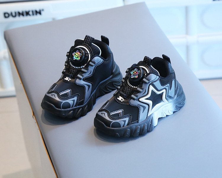 Kids Sneakers – Soft Sole Sports Shoes with Easy Rotary Buckle (size 21-32)