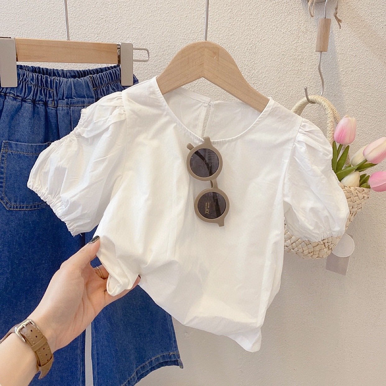 Girls’ Denim 3-Piece Set – Summer Fashion (3–5Y) - Image 3