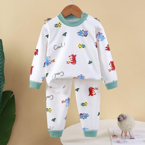 Kids’ Cotton Pajama Set – Long Sleeve Top & Pants (2–3Y)