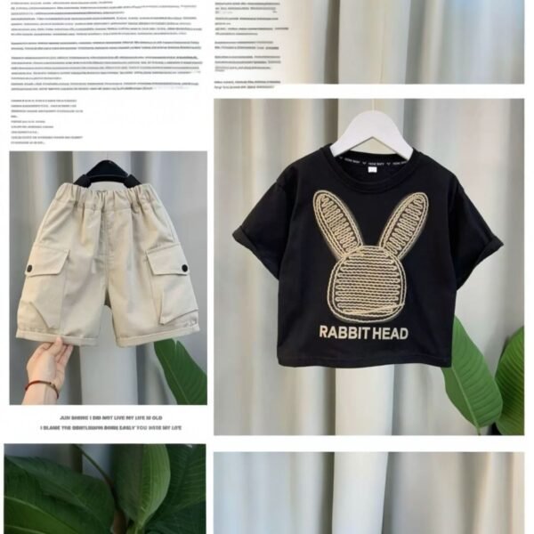 Boys’ Summer Outfit – Short-Sleeve Top & Shorts (3–8Y) - Image 5