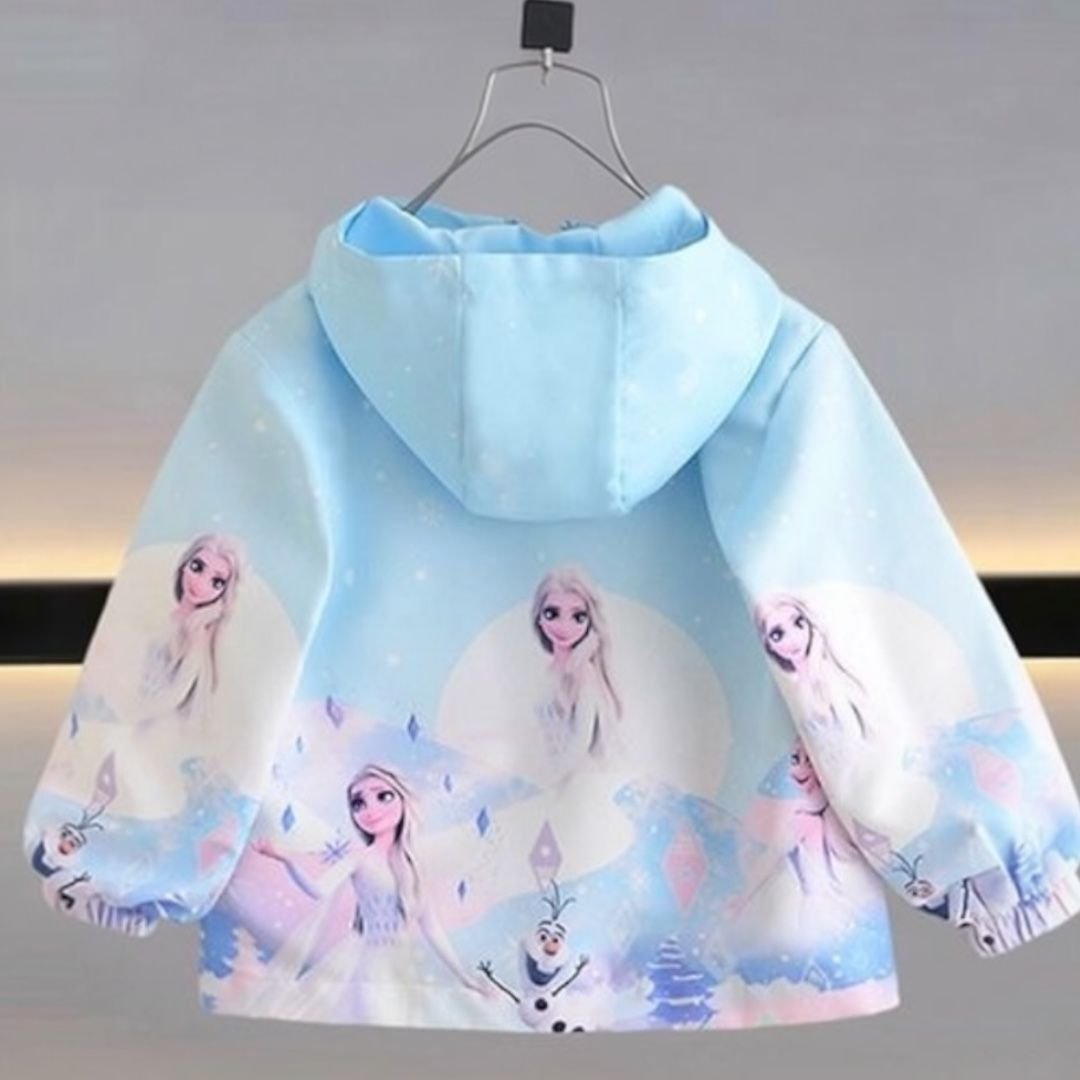 Girls’ Cartoon Windbreaker – Spring/Autumn Jacket (2–8Y) - Image 3